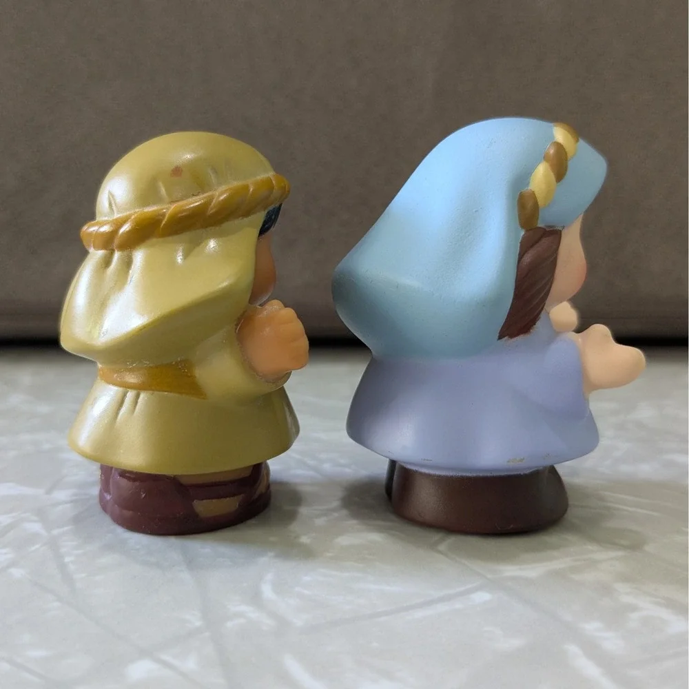 Fisher-Price Little People Nativity 2008 Mary & Shepherd with Lamb Figures